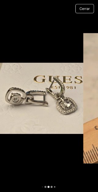Pendientes Cristal Swarovski baño Plata