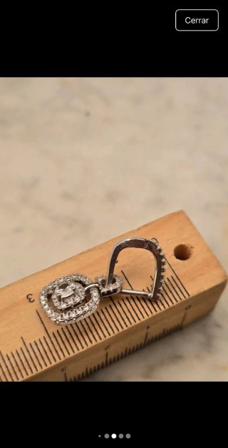Pendientes Cristal Swarovski baño Plata
