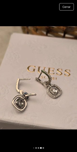 Pendientes Cristal Swarovski baño Plata