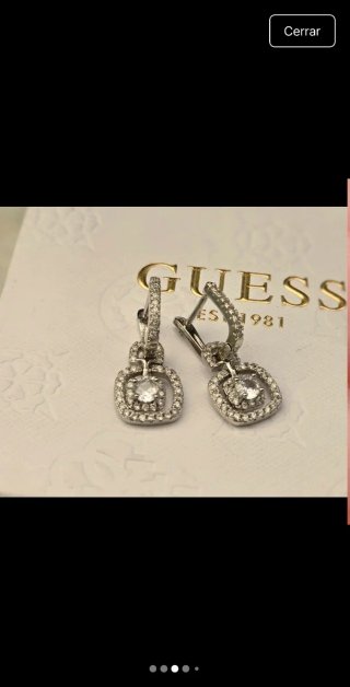Pendientes Cristal Swarovski baño Plata