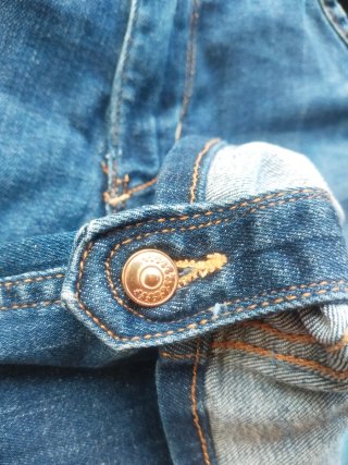 Pantalón Capri H&M Tiro Medio-Bajo Azul