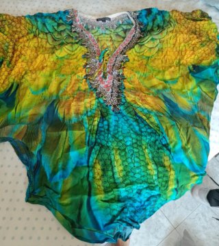 Blusón de playa estampado