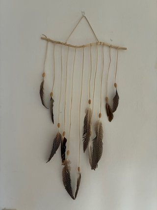 Móvil colgante plumas