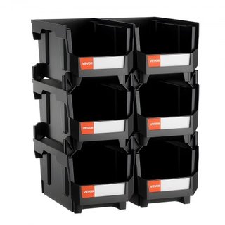 Contenitori impilabili in plastica, 37,7 x 21,5 x