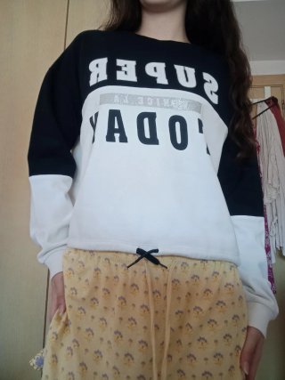 Sudadera H&M bicolor Talla S
