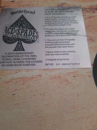 MOTÖRHEAD. Ace of Spades Ed 40 aniv