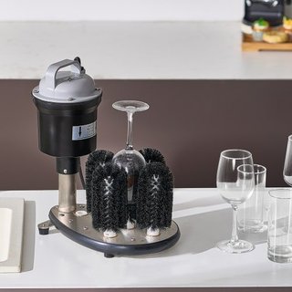 Lavabicchieri elettrico commerciale, 5 spazzole a