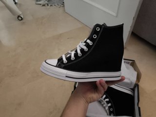 Converse plataforma negras talla 41 sin usar