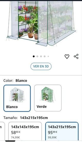 VOUNOT Invernadero de Jardín 143x215x195 cm