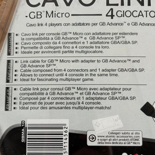 Cavo Link 4 Giocatori Atomic Game Boy Micro GBA SP