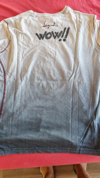 Camiseta Desigual Gris y Blanca
