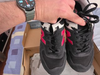 Zapatillas New Balance 574 Negras y Rojas