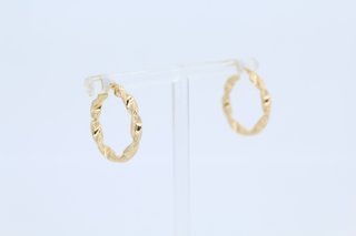 Pendientes Aros Rizados Oro 18k Niña. R:0430200232