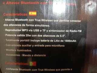 Altavoz BSL Bluetooth 20W Karaoke Radio