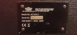 Amplificador Vox Ac15