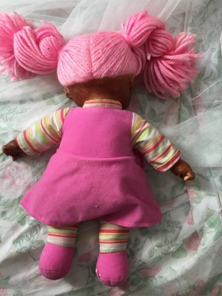 Bambola vintage Simba capelli rosa