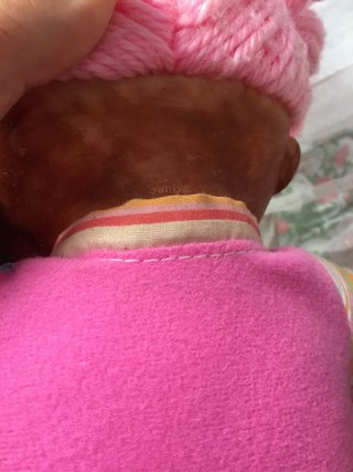 Bambola vintage Simba capelli rosa