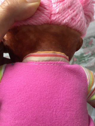 Bambola vintage Simba capelli rosa
