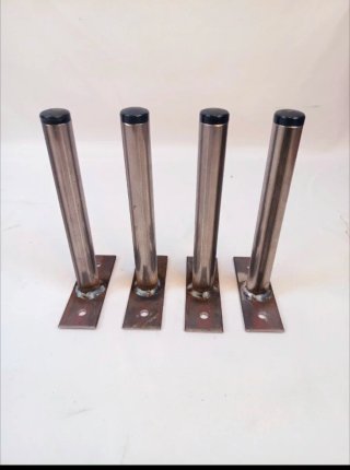 4 Soportes pared acero discos 28 mm de Decathlon