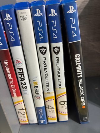Lote 5 Juegos PS4: FIFA, PES, Uncharted