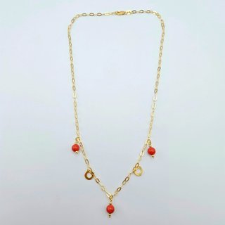 Cadena Gargantilla Oro 18K colgantes, 5,2gr, 45cm