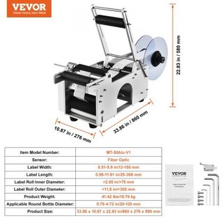 Etichettatrice semiautomatica per bottiglie rotond