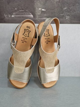 Sandalias Piel Talla 38 Cuña 4.5cm Nuevas