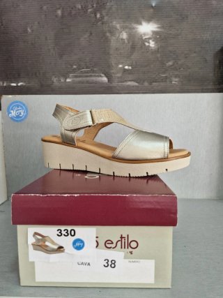 Sandalias Piel Talla 38 Cuña 4.5cm Nuevas
