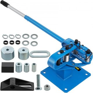 YP-9 Dobladora Manual, Dobladora de Barra Redonda Cuadrada de Metal Sólido con 7 Matrices de Doblado, Herramienta de Doblado de Varilla de Metal para Sitio de Construcción y Reparación de Autos