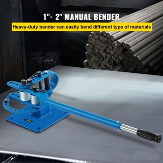 YP-9 Dobladora Manual, Dobladora de Barra Redonda Cuadrada de Metal Sólido con 7 Matrices de Doblado, Herramienta de Doblado de Varilla de Metal para Sitio de Construcción y Reparación de Autos