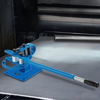 YP-9 Dobladora Manual, Dobladora de Barra Redonda Cuadrada de Metal Sólido con 7 Matrices de Doblado, Herramienta de Doblado de Varilla de Metal para Sitio de Construcción y Reparación de Autos