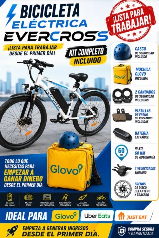 Bicicleta Eléctrica Evercross Kit Completo