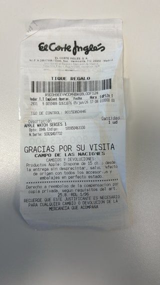 Apple Watch Series 11 GPS 46mm Aluminio Gris