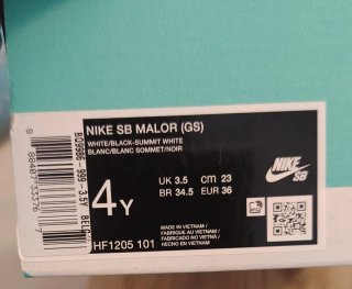 Nike Malor SB Talla 36 Beige/Blanco