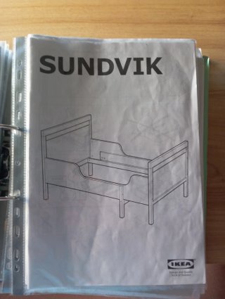 Cama infantil Ikea Sundvik blanca sin colchón
