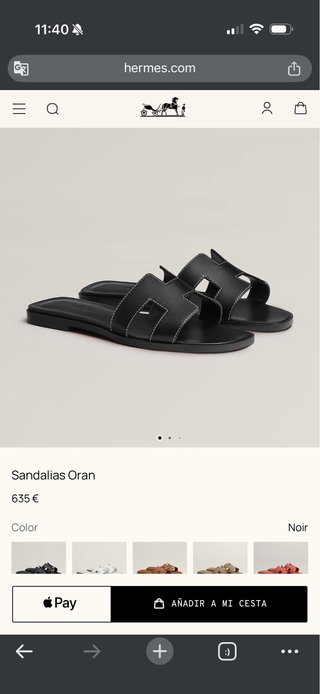 Sandali Hermès Oran originali da donna Taglia 38,5