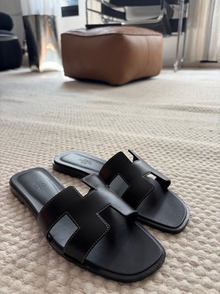 Sandali Hermès Oran originali da donna Taglia 38,5