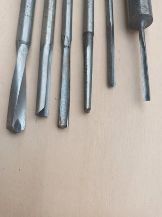 Brocas de escoplear-taladrar de carpintero.