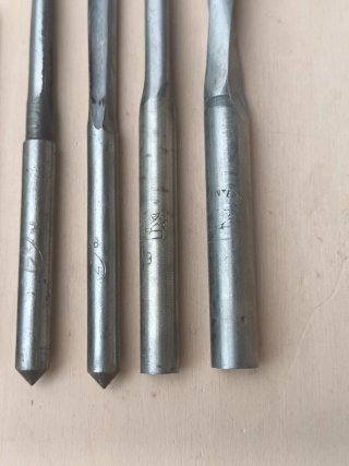 Brocas de escoplear-taladrar de carpintero.