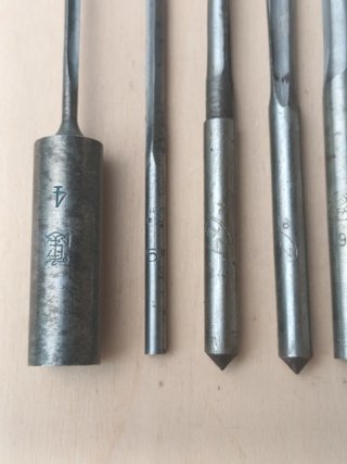Brocas de escoplear-taladrar de carpintero.