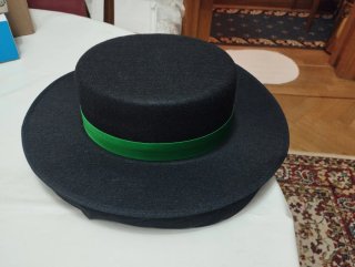 Sombrero Cordobés Negro con Cinta Verde