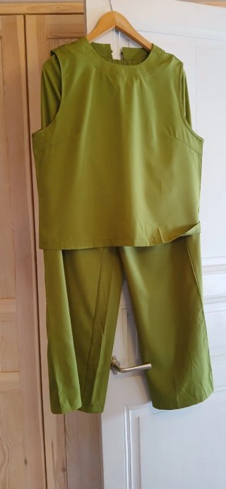 Conjunto 3 piezas verde oliva talla única