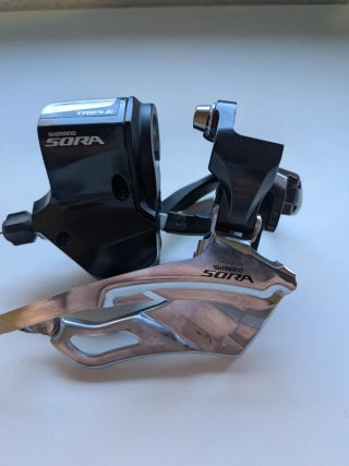 Desviador y Maneta Shimano Sora Triple