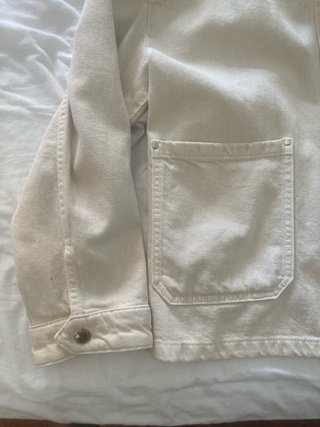 Chaqueta overshirt talla S beige