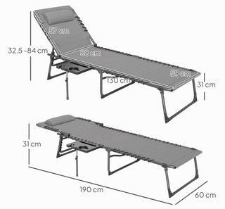 Tumbona Plegable Ajustable Reposacabezas