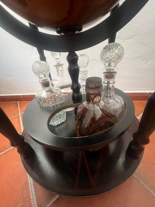 Botellero Globo Terráqueo Antiguo