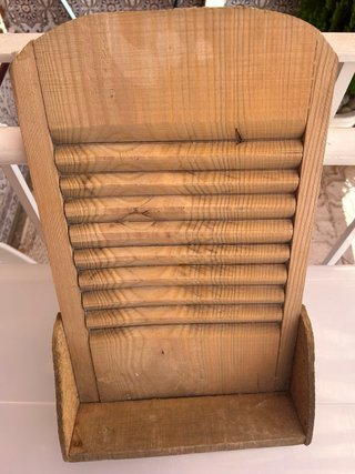 Tabla de lavar madera antigua