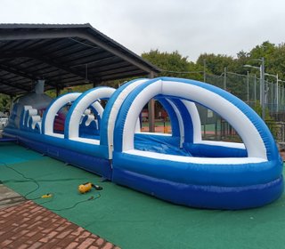 Deslizador Hinchable Tiburón 18m con Piscina