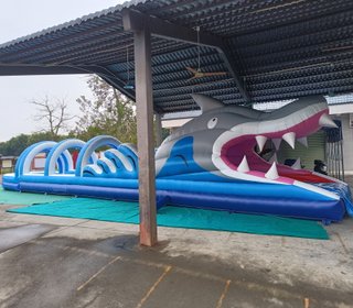 Deslizador Hinchable Tiburón 18m con Piscina