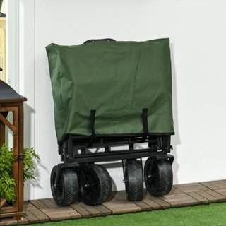Carrello da Giardino 110L con Maniglia Telescopica